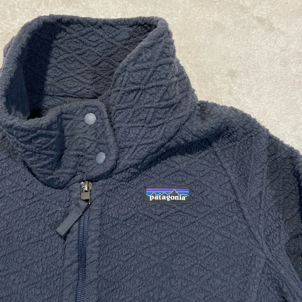 Patagonia Diamond Capra Fleece Jacket - Smolder Blue/Grey - Womens XS